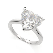 2 Carat VS1 D Lab Grown Diamond Solitaire Heart Ring